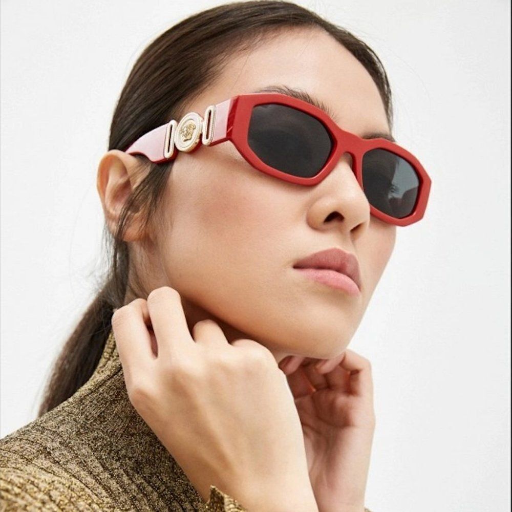 NEW Versace VE4361 533087 Red Medusa Biggie Unisex Sunglasses